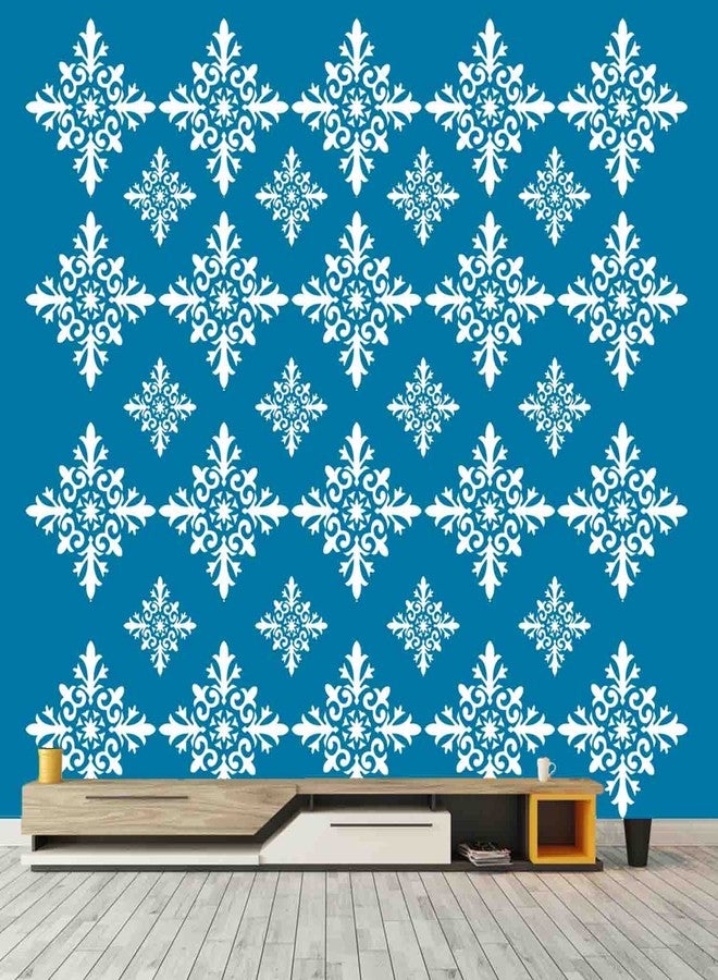 ARandNJ Stencils for Wall Painting Pack of 1 (Size:- 16X24 Inch) Pattern Theme- Rhombus Print DIY Reusable Design Suitable for Bedroom, Drawing Room, Living Room, Entrance & Office Decoration - Image 1